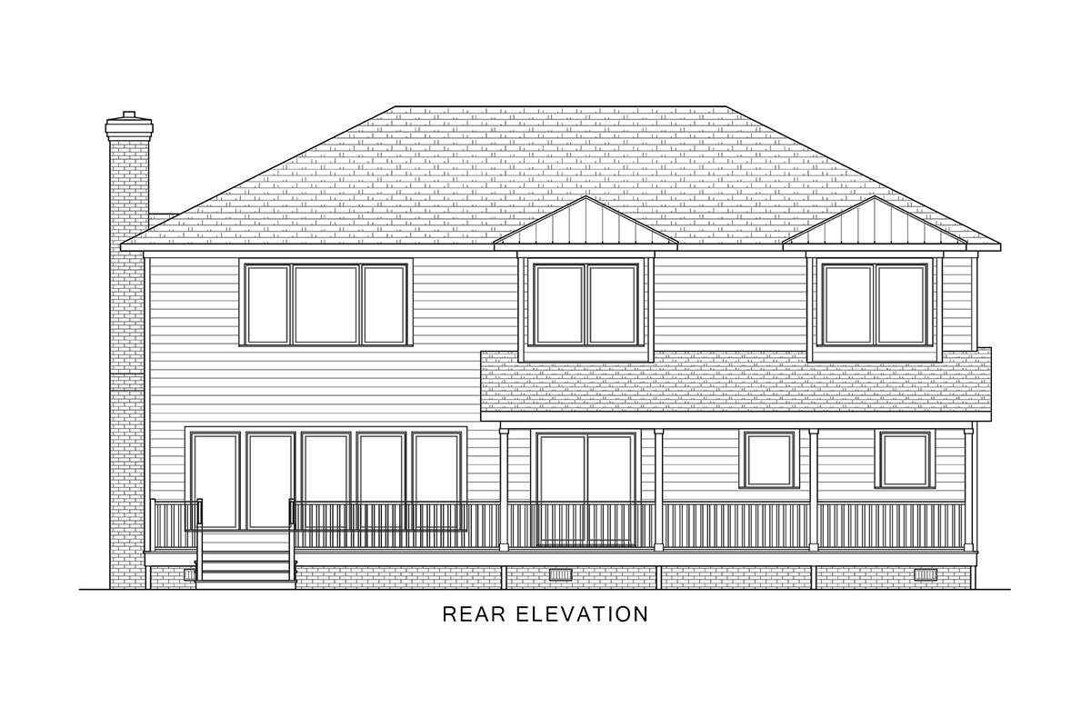 Traditional House Plan #4351-00038 Elevation Photo