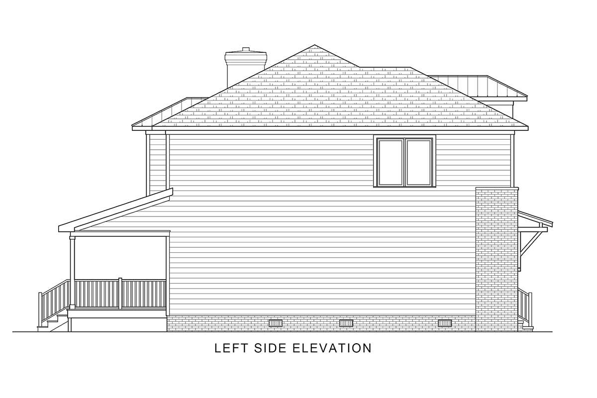 Traditional House Plan #4351-00038 Elevation Photo