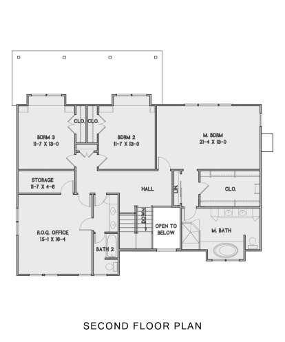 Second Floor for House Plan #4351-00038