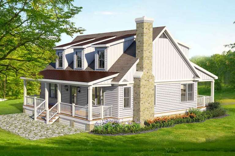 House Plan House Plan #25793 Angled Front Elevation