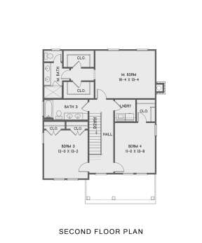 Second Floor for House Plan #4351-00040