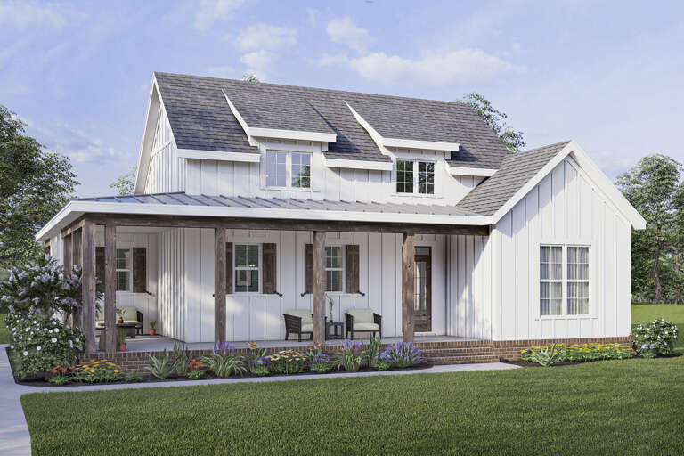Modern Farmhouse House Plan #009-00305 Elevation Photo