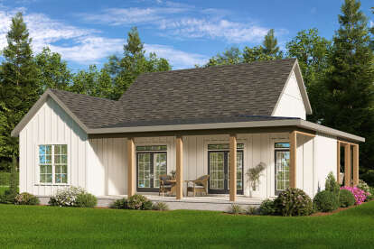 Modern Farmhouse House Plan #009-00305 Elevation Photo