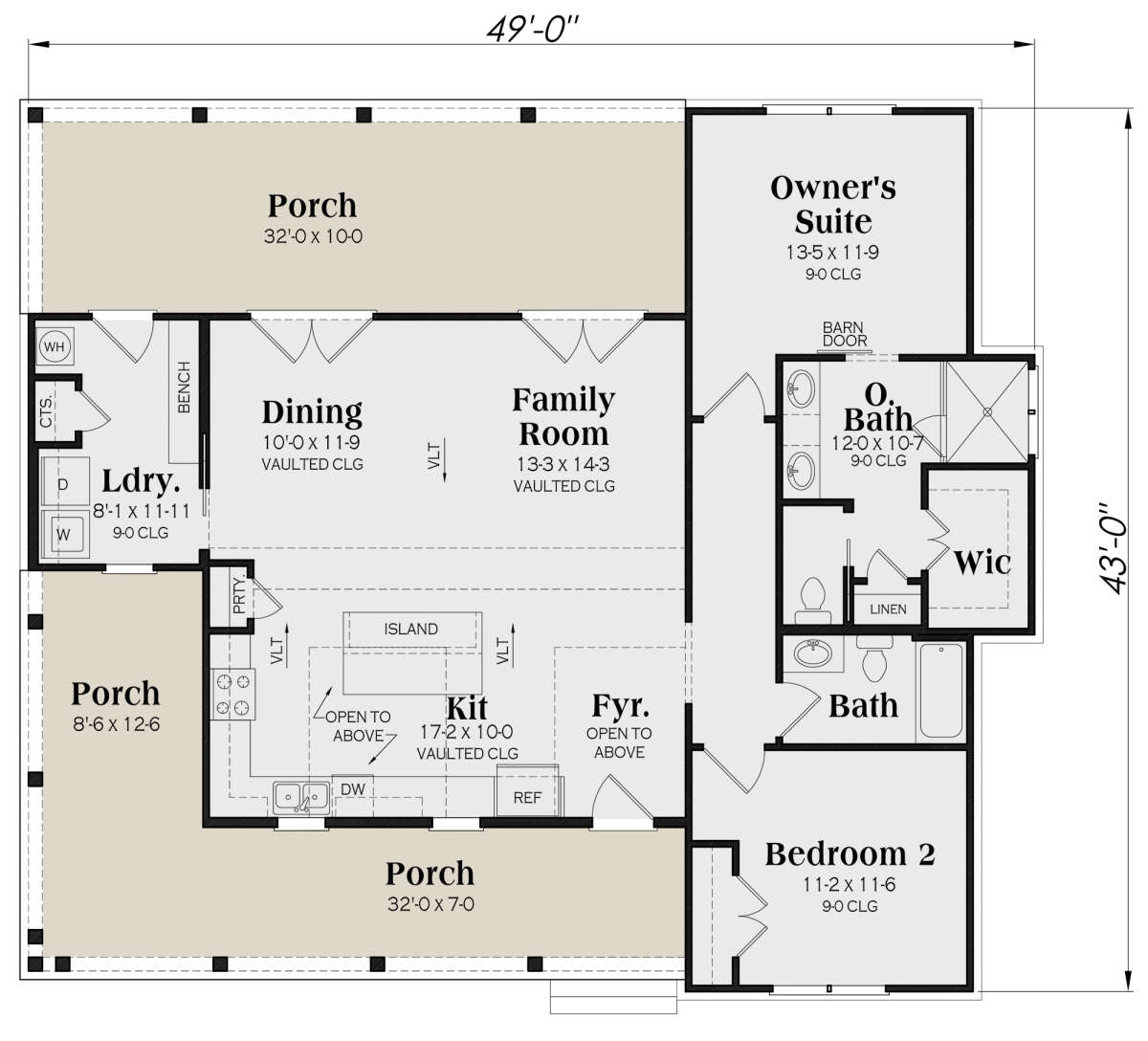 Main Floor for House Plan #009-00305