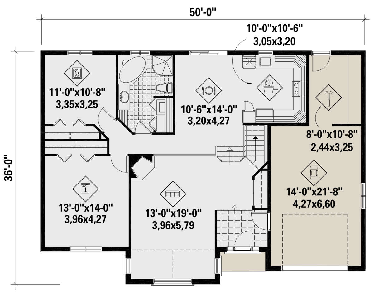 Main Floor for House Plan #6146-00460