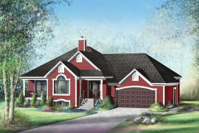 Traditional House Plan #6146-00462 Elevation Photo