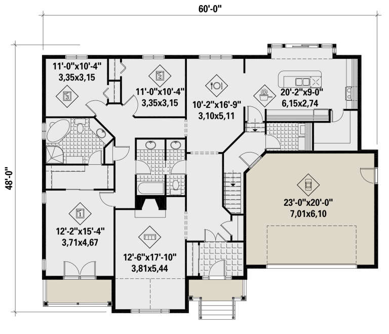 House Plan House Plan #25803 Drawing 1