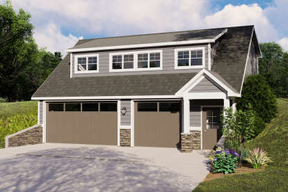 2 Bed, 1 Bath, 842 Square Foot House Plan - #5032-00112