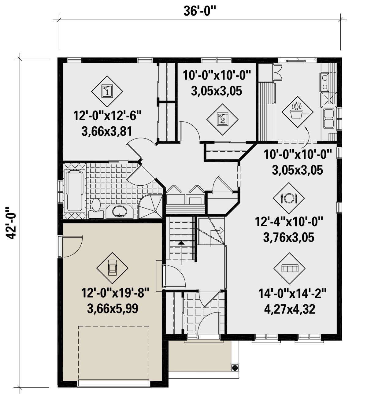 Main Floor for House Plan #6146-00463