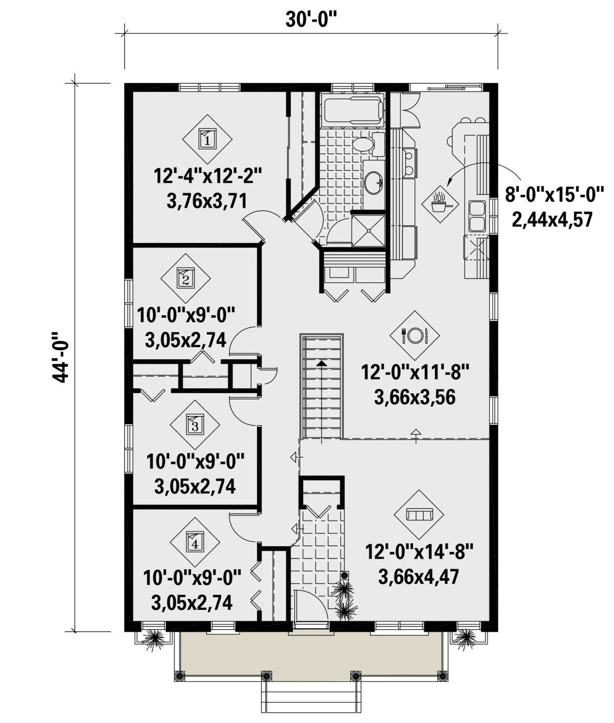 Main Floor for House Plan #6146-00464