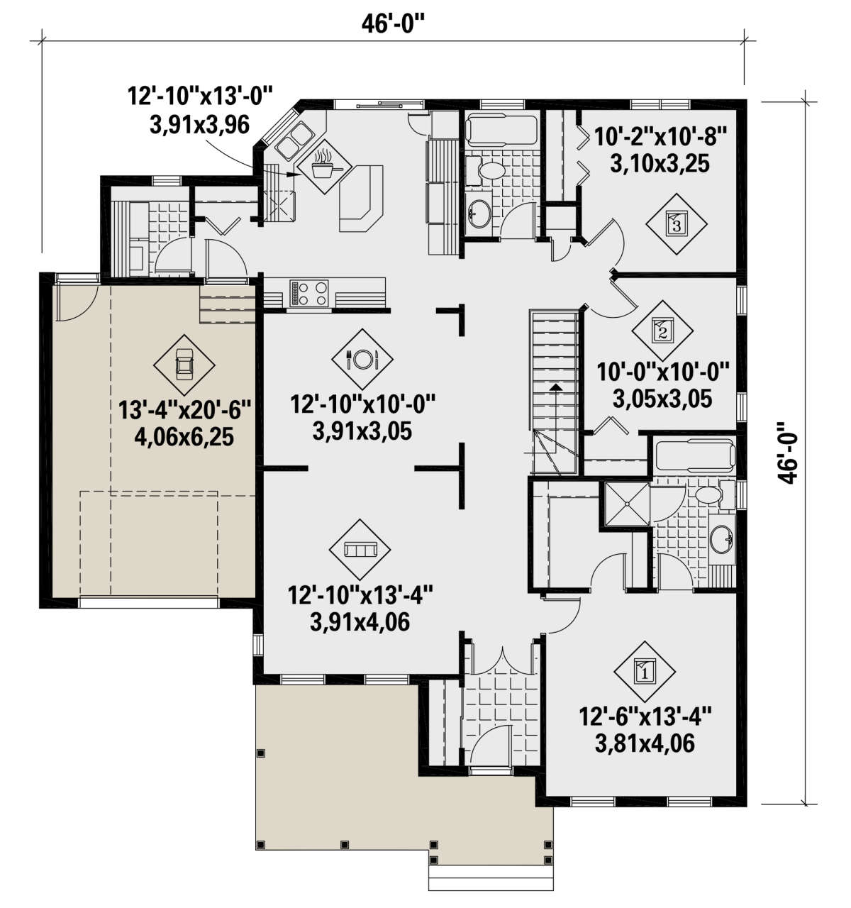Main Floor for House Plan #6146-00465