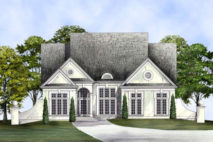 European House Plan #4195-00040 Elevation Photo