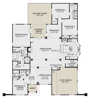 Main Floor for House Plan #4195-00040