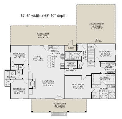 Main Floor for House Plan #4534-00063