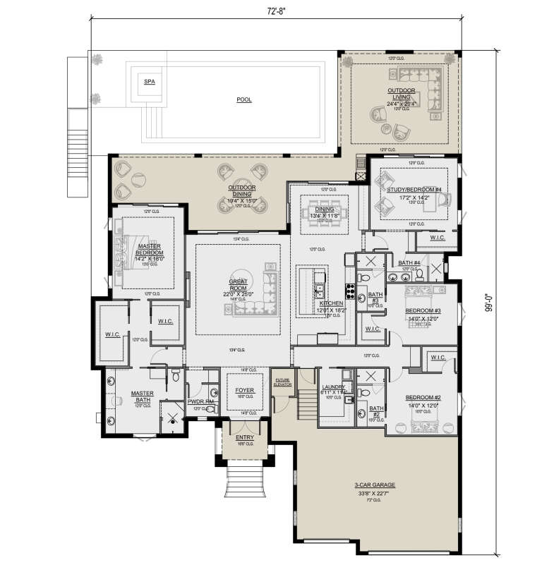 House Plan House Plan #25817 Drawing 1
