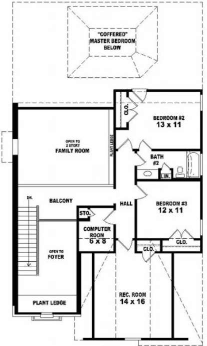 Second Floor for House Plan #053-00298