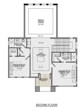 Second Floor for House Plan #5565-00065