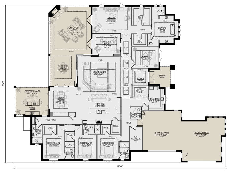 House Plan House Plan #25827 Drawing 1