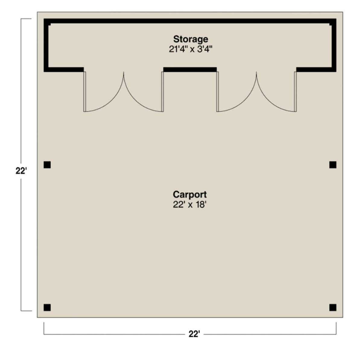 Garage Floor for House Plan #035-00929