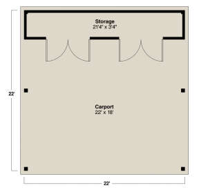 Garage Floor for House Plan #035-00929
