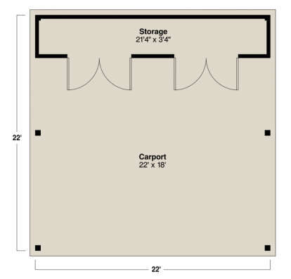 Garage Floor for House Plan #035-00929