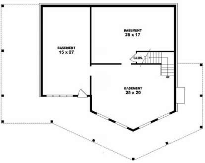 Basement Floor for House Plan #053-00299