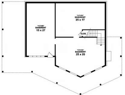 Basement Floor for House Plan #053-00300