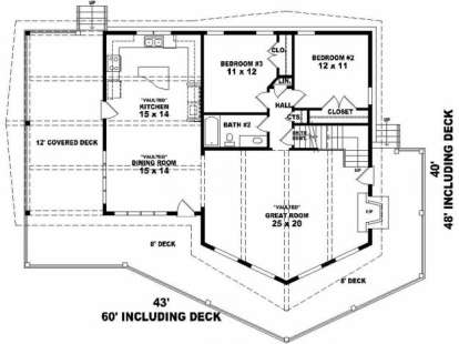 First Floor for House Plan #053-00300