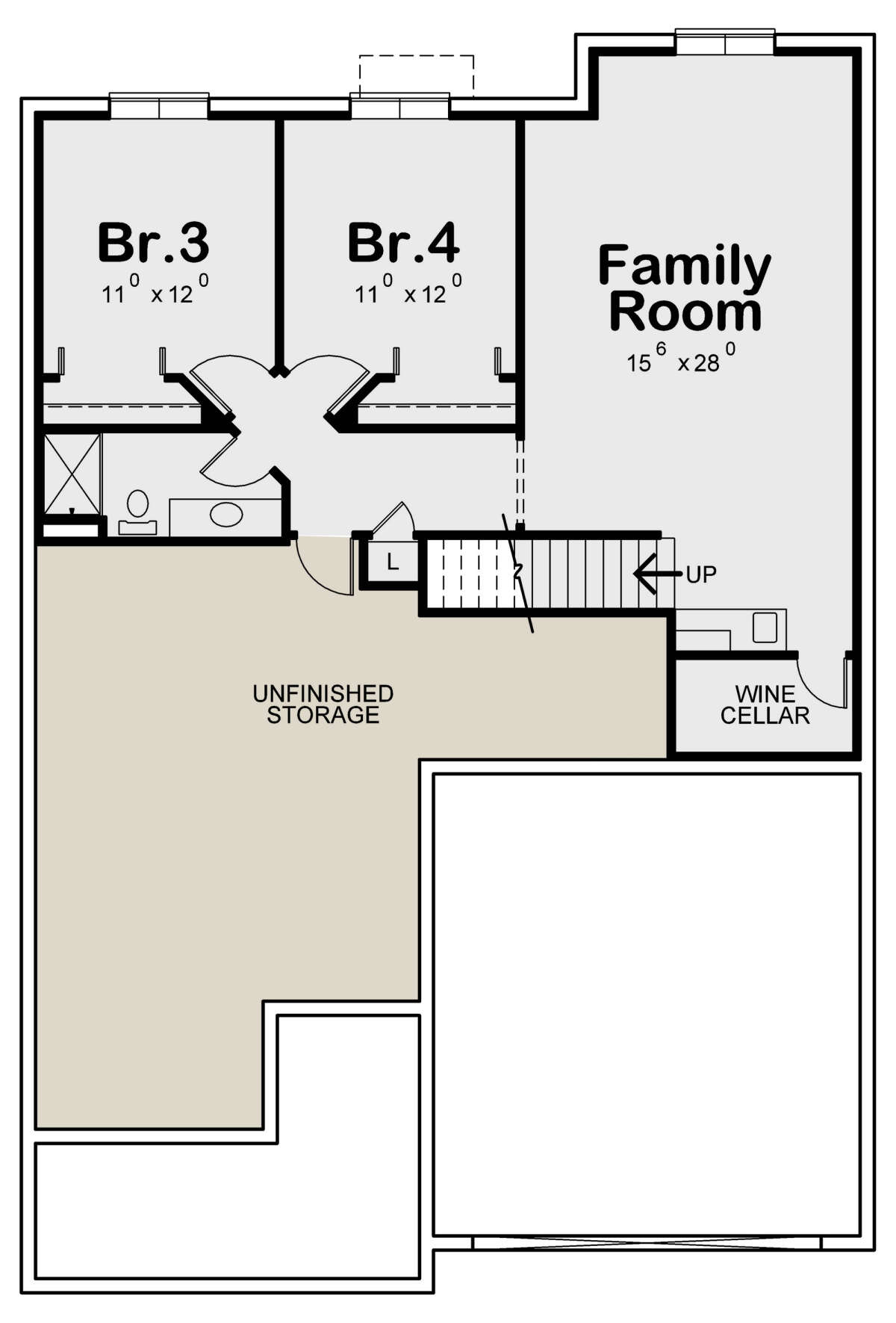 Basement for House Plan #402-01707