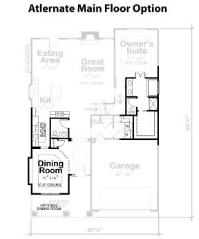 Alternate Main Floor Layout for House Plan #402-01707