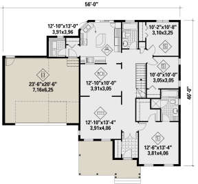 Main Floor for House Plan #6146-00466
