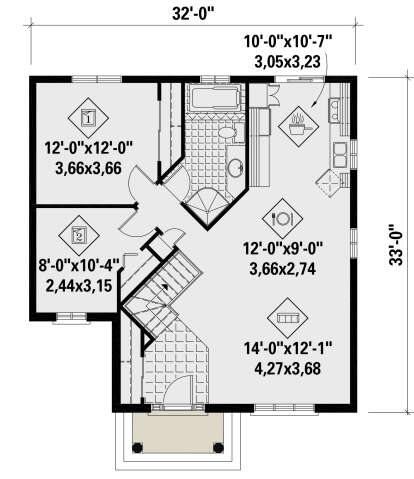 Main Floor for House Plan #6146-00467