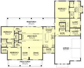 Main Floor for House Plan #041-00253