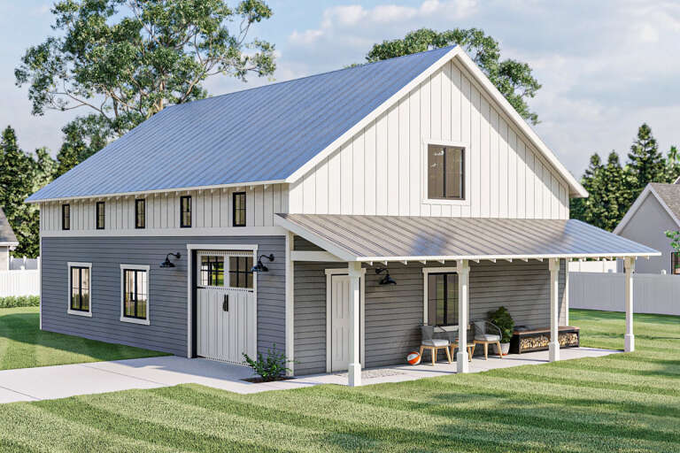 Modern Farmhouse House Plan #963-00581 Elevation Photo