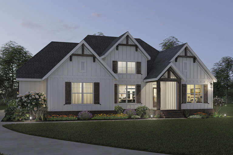 Modern Farmhouse House Plan #009-00306 Elevation Photo