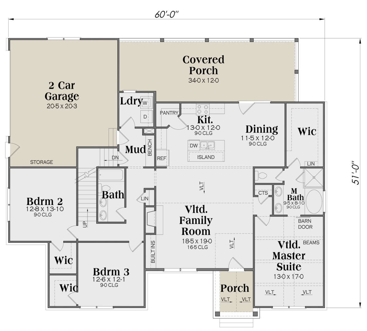 Main Floor for House Plan #009-00306