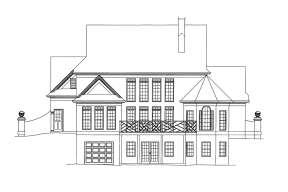 European House Plan #4195-00041 Elevation Photo