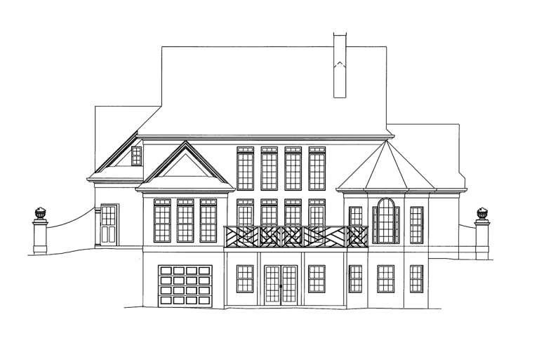 European House Plan #4195-00041 Elevation Photo