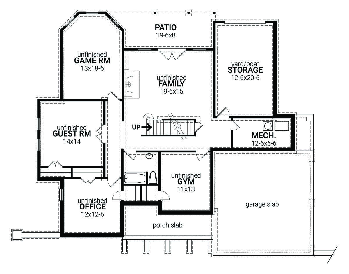 Basement for House Plan #4195-00041