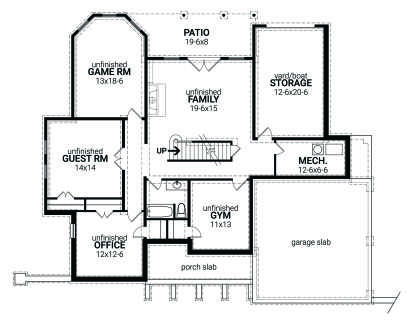 Basement for House Plan #4195-00041