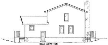 Cabin House Plan #053-00302 Elevation Photo