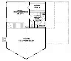 Second Floor for House Plan #053-00302