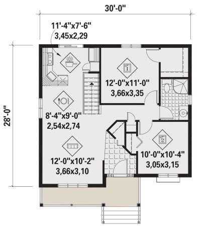 House Plan House Plan #25862 Drawing 1