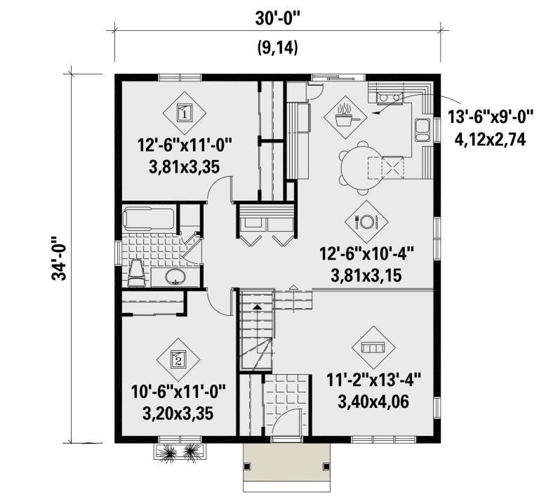 House Plan House Plan #25863 Drawing 1