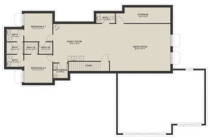 Basement for House Plan #2802-00077