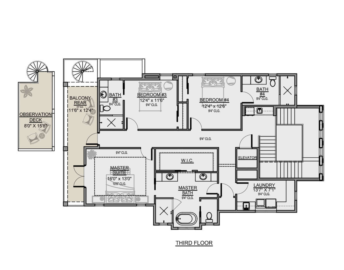 Third Floor for House Plan #5565-00077