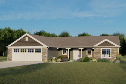 Ranch House Plan #5032-00113 Elevation Photo