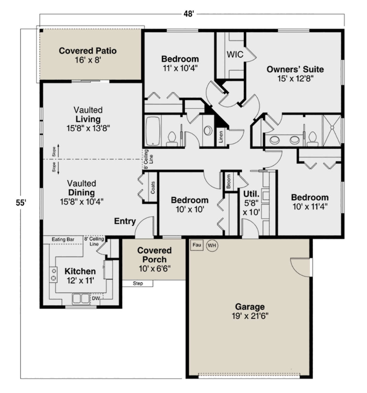 Main Floor for House Plan #035-00932