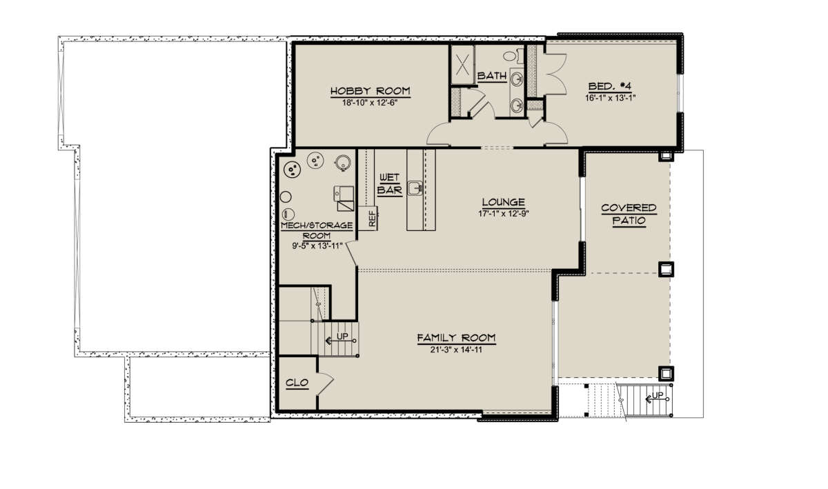 Basement for House Plan #5032-00120