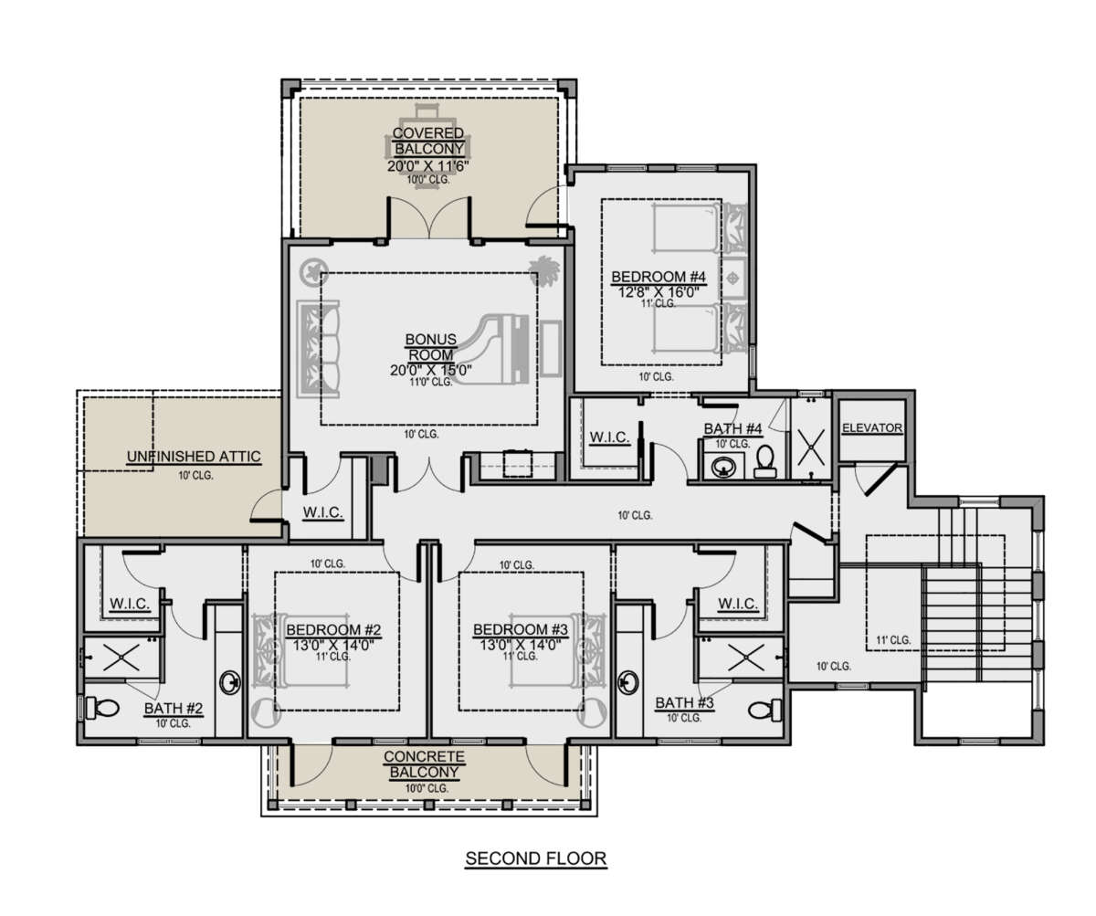 Second Floor for House Plan #5565-00082